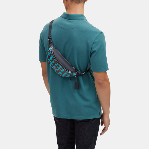 NWT Coach Outlet Warren Mini Belt Bag With Houndstooth Print - Picture 4 of 6